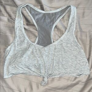 Women's Gray Knotted top